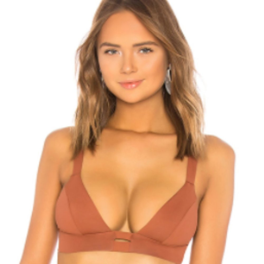 Vitamin A Rust Brown Triangle Bikini Top